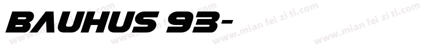 bauhus 93字体转换